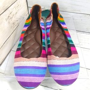 Reef Womens 8.5 Multicolor Woven Striped Tropic Bella Costas Ballet SlipOn Flats